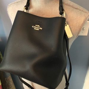 Coach bucket bag, black 8x8”